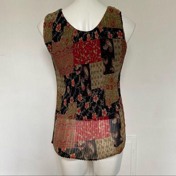 Y2K Pleated Mesh Texture Patchwork Tank top - Picture 8 of 8